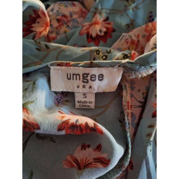 Umgee Mixed Floral Print Short Sleeve Open Front Kimono/Pre-owned, Size Small - Picture 6 of 7